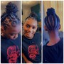 Updo style with hair added