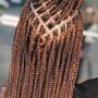 small medium knotless, small medium box braids