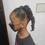 Quickweave, hair color or relaxer , cut and pixie style short