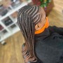 Med Fulani Braids {1/2 feed ins-1/2 Knotless}