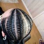 Mens Cornrows on natural hair freestyle