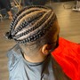 Mens basic cornrow braids