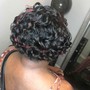 Barrel Curls/ pin curls for MGs Quick weave service