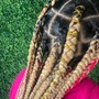 Fulani Braids with Weave