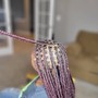 Crochets- half box braided back instead of fully cornrowed