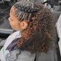 Half up half down Curly Crochet Braids