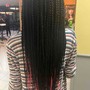 Medium knotless Braids butt