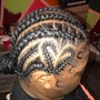 Freestyle Feedin Braids w. Bun(s)