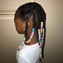 Hair included for braided buns, feedins, ponytail, and straightback.