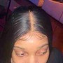 Blunt cut closure Quick Weave