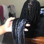 Large extended Box Braids