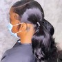 Virgin Relaxer + Silk Press