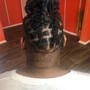 Wash W/ Retwist + Unisex Loc Style w/Human Hair Extensions