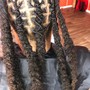 Wash W/ Retwist + Unisex Loc Style w/Human Hair Extensions