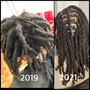 Loc retwist  with  2 strand (shoulder)