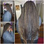 Small Knotless Braids Knee Length