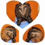 Cornrows top layer sew in in the back