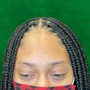 Medium tribal braids w/knotless (midback)