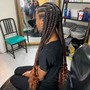 knotless braids/tribal braids/soft locs/braids with extra length