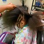 Kid braid styles, crochets or added weave styles