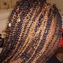 Boho knotless large braids