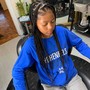 knotless braids/tribal braids/soft locs/braids with extra length