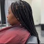 Medium knotless Braids