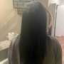 Tape ins with   18” kinky straight hair