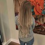 Tape ins with   18” kinky straight hair