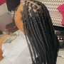 Natural hair cornrow braids up to six Braids