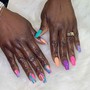 Colored Acrylic Nails (short)