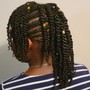 5 braids  natural hair  for Simple Braid down /foundation