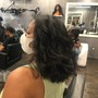 Blowdry/flat iron & shampoo