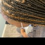 Med knotless Braids short