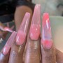 Colored ombre Acrylic Nails