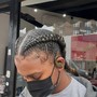 man bun natural box braid / two strand twist