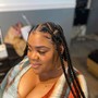 Half Up/Half Down Wig w/ 6 Stitch Braids