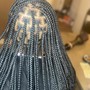 Smedium knotless or box braids