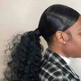 High Blunt cut ponytail