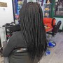 Medium Knotless Braids with French Curls