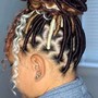 7 cornrows updo