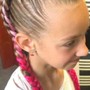 Cornrows with hair