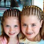 Cornrows with hair