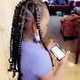 Kid's Double Ponytail (feedin braids)