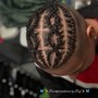 DESIGNER CORNROWS (HALF HEAD)