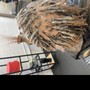 Loc Retwist Ear to Neck