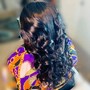 Bohemian style (curly human hair)