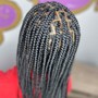 Small mid back knotless Braids