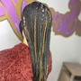 Small mid back knotless Braids