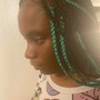 Medium  Box Braids with color